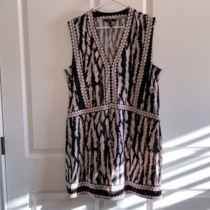 BCBG MaxAzria Bridget Mini Shift Dress Drop Waist - Size Large